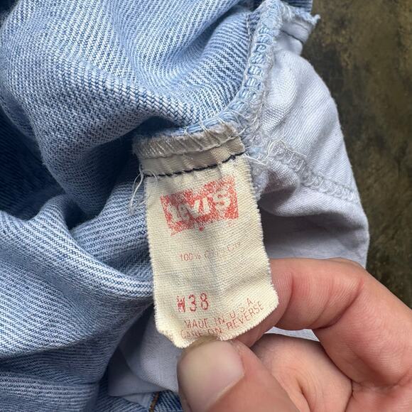 Vintage 90s Light wash Levis Orange Tab Jorts - Picture 5 of 6